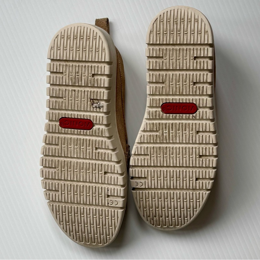 Vionic Tan Suede Loafers with Cream Sole - Picture 4 of 4